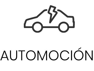 Icono de automoción con un coche y un rayo